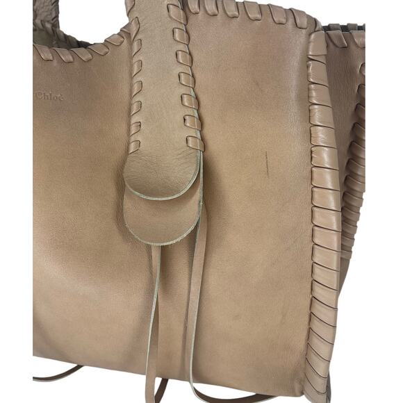 Chloe Mony Large Shopper Tote Bag in Beige - Picture 4 of 16